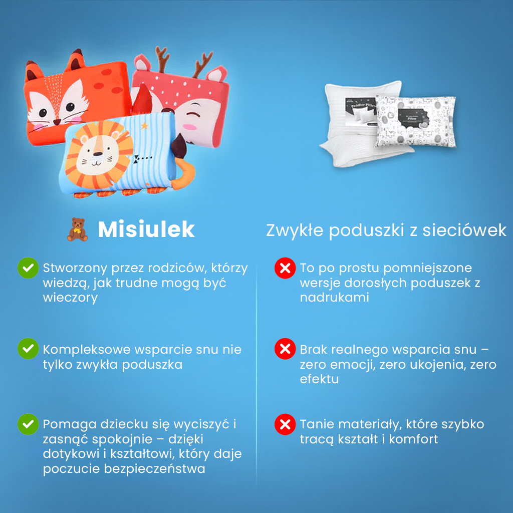 Misiulek™ – Uspokajająca Poduszka Sensoryczna dla Dzieci